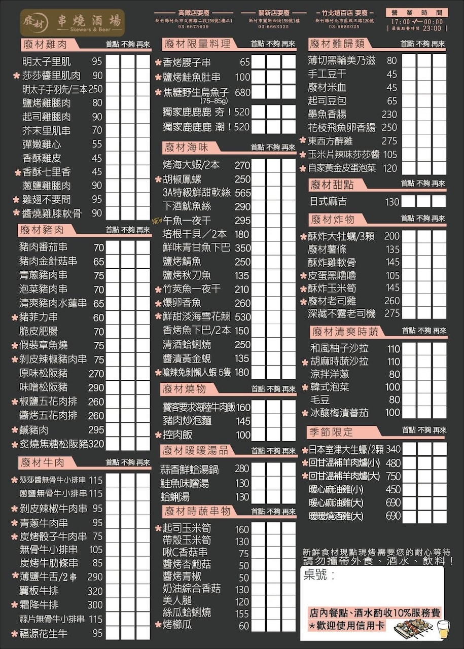 [ 新竹・竹北居酒屋] 廢材串燒酒場 竹北遠百店｜質感與風味兼具的輕奢系精緻居酒屋 嚴選少見精釀啤酒 值得慢慢品味